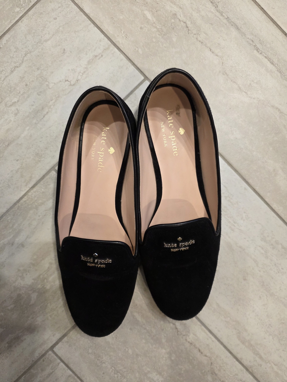 Kate Spade Black Suede Loafers for Women
